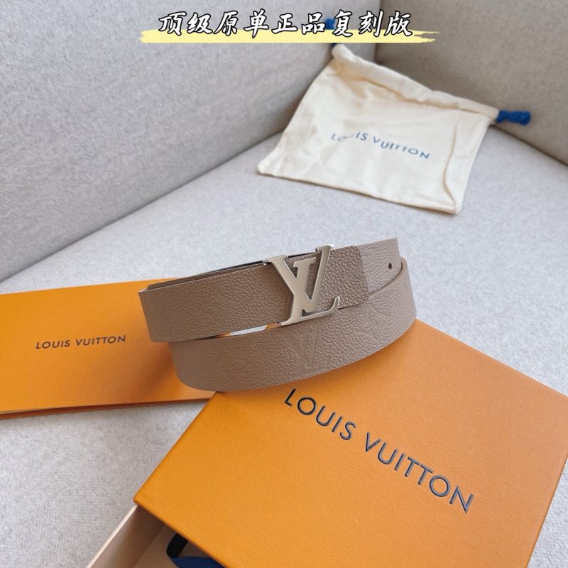 Louis Vuitton Monogram Empreinte Double-Sided Belt Beige 30mm view