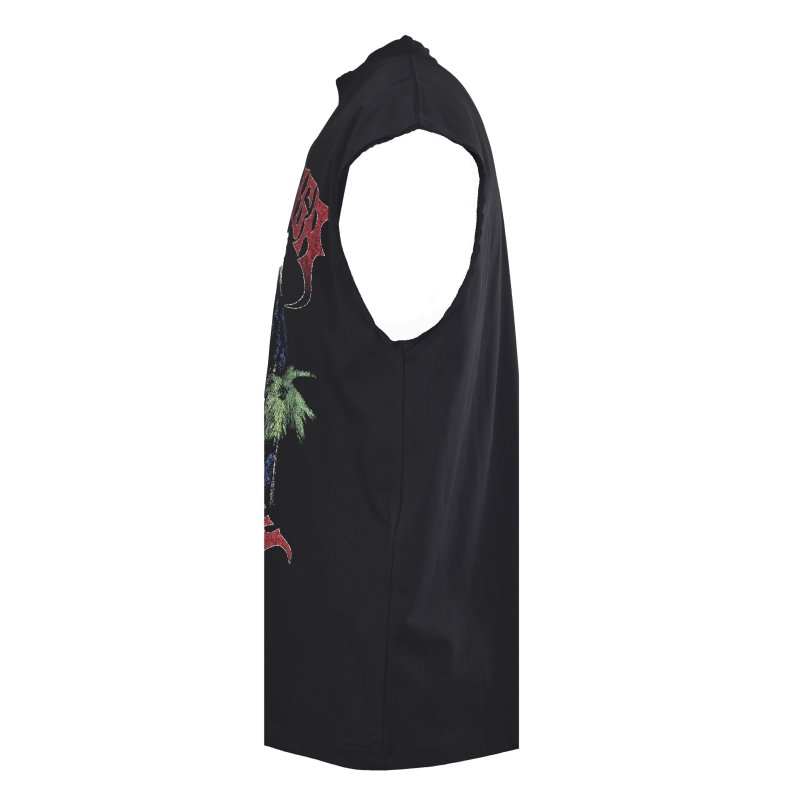 Black Graphic Band T-Shirt with Colorful Artwork view