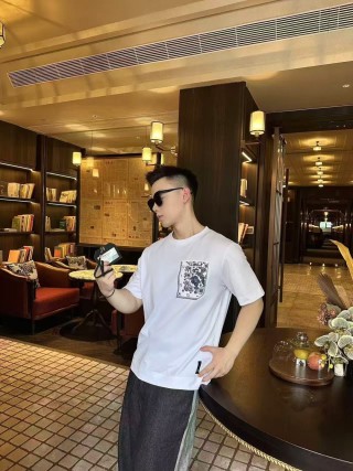 Fendi White Monogram Pocket T-Shirt view 4