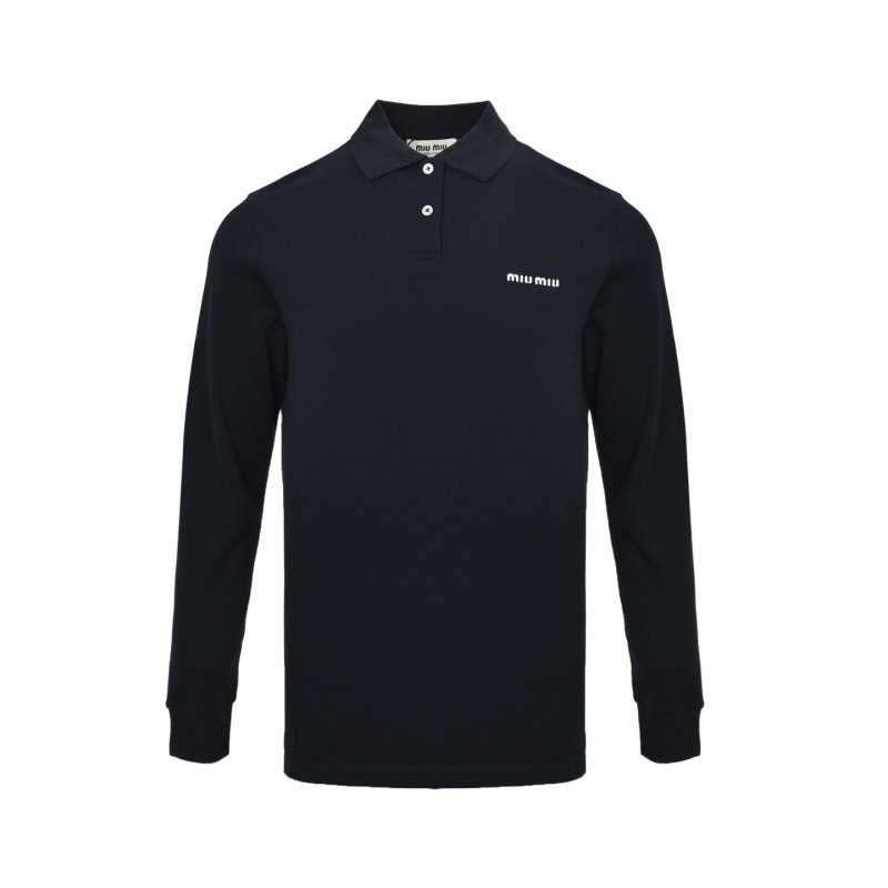 Black Long Sleeve Polo Shirt view