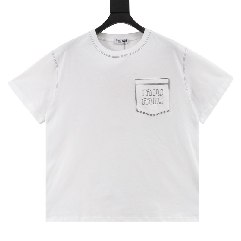 White Graphic Pocket T-Shirt view