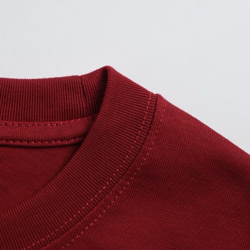 Balenciaga Burgundy Distressed Logo T-Shirt view