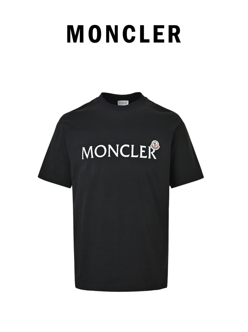 Moncler Logo Print Black T-Shirt view