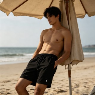 Polo Ralph Lauren Black Drawstring Shorts view 3
