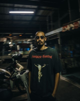 Domestic Control Graphic Print Oversized T-Shirt Black view 7