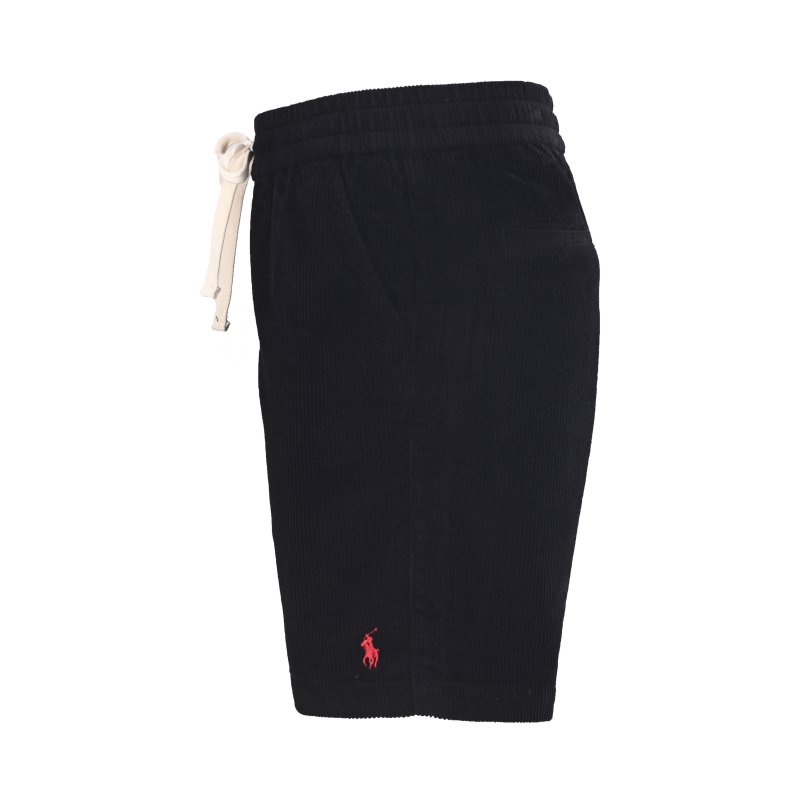 Polo Ralph Lauren Black Ribbed Shorts with Embroidered Logo view