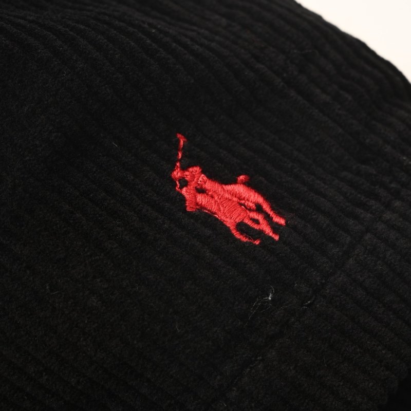 Polo Ralph Lauren Black Ribbed Shorts with Embroidered Logo view