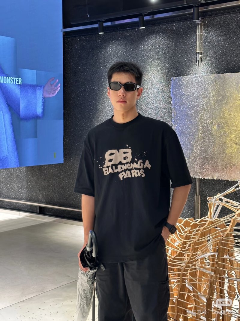 Balenciaga Paris Black Graphic T-Shirt