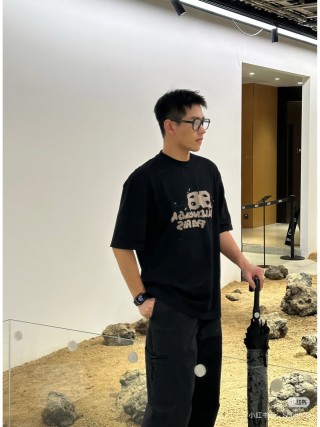 Balenciaga Paris Black Graphic T-Shirt view 2