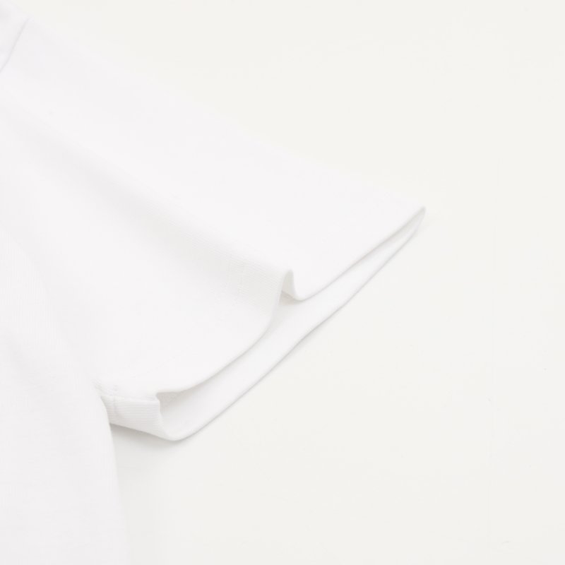 White Abstract Graphic Short Sleeve T-Shirt view