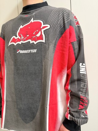 Jordan Chicago Bulls Color-Block Long Sleeve Tee Black Red White view 10