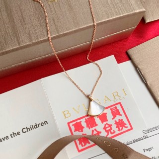Bulgari White Dress Pendant Necklace - Rose Gold 925 Silver view 3