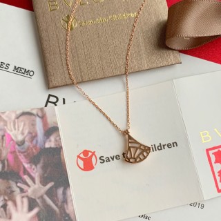 Bulgari White Dress Pendant Necklace - Rose Gold 925 Silver view 4