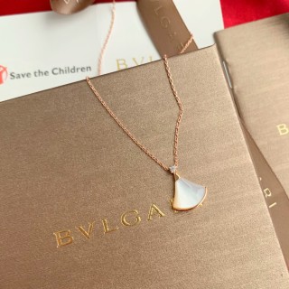 Bulgari White Dress Pendant Necklace - Rose Gold 925 Silver view 5