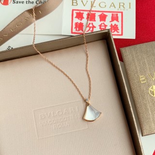 Bulgari White Dress Pendant Necklace - Rose Gold 925 Silver view 6