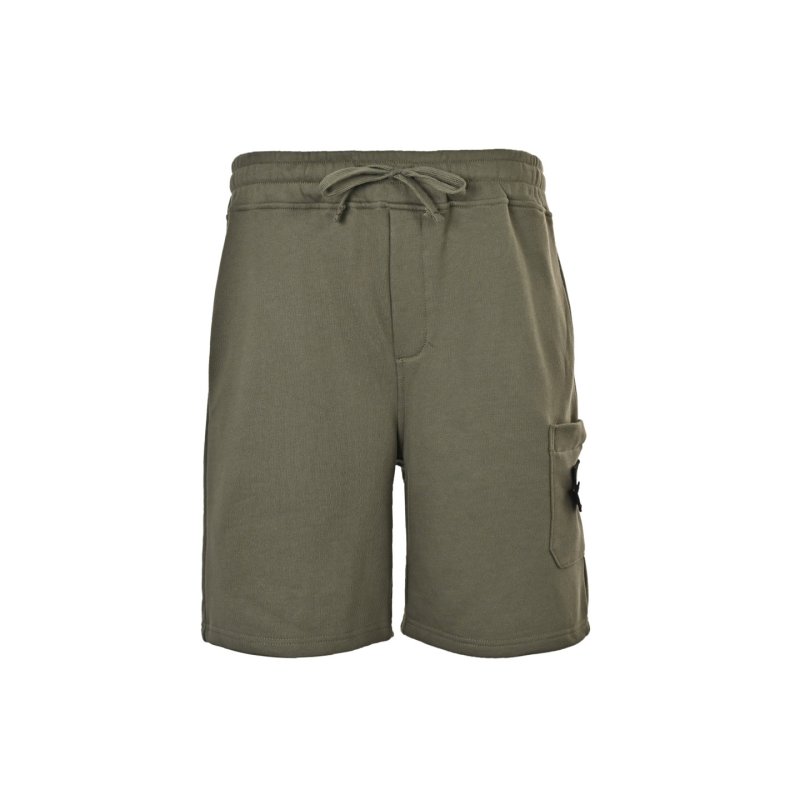 Olive Green Cargo Shorts with Tank Top Set view