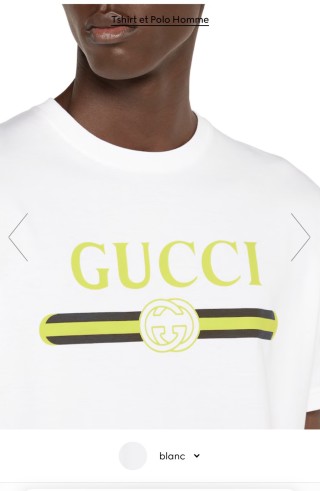 Gucci Logo Print White T-Shirt with Stripe Belt Detail