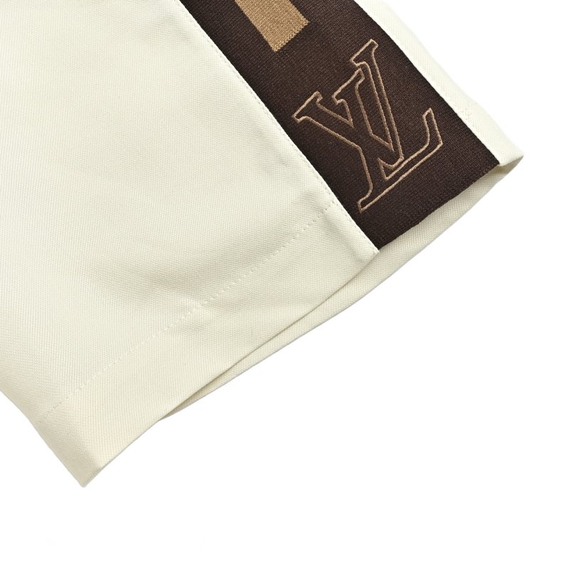 Louis Vuitton Cream Oversized Button-Up Shirt with Stripe Detail view