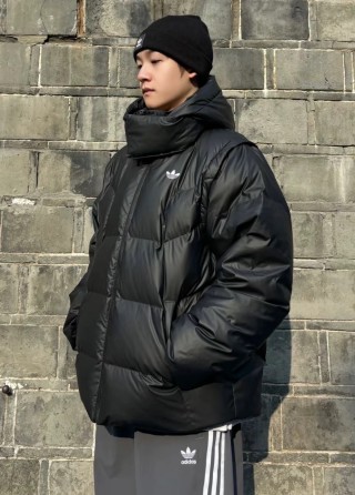 Adidas Black Puffer Down Jacket view 3