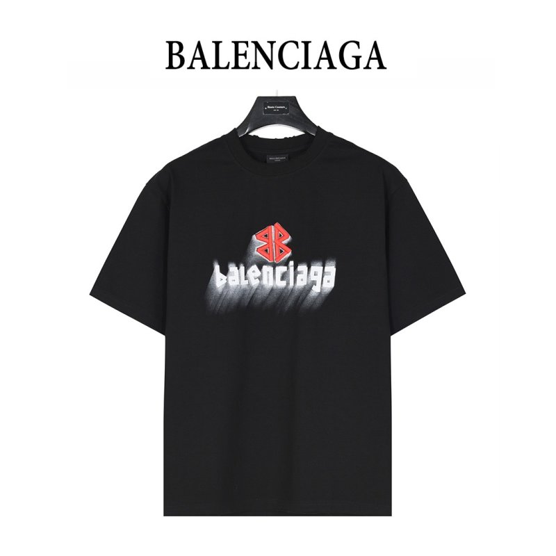 Balenciaga Black Logo Graphic T-Shirt view