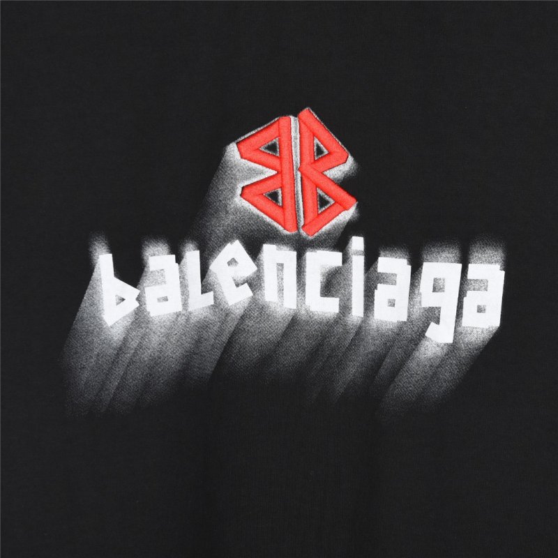 Balenciaga Black Logo Graphic T-Shirt view