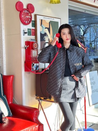 Dior Monogram Quilted Jacket Black view 8