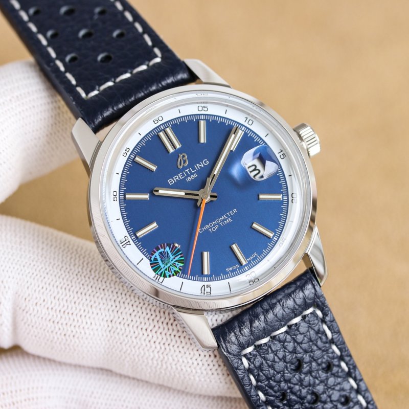 Breitling Top Time Chronometre 38mm Blue Dial view