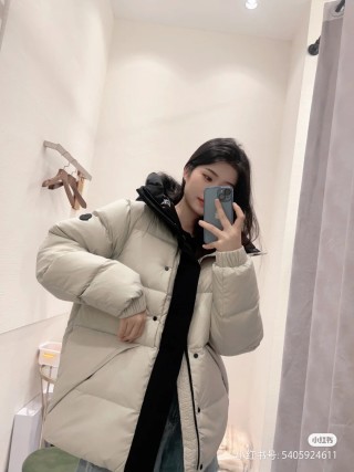 Cream & Black Reversible Puffer Down Jacket view 2
