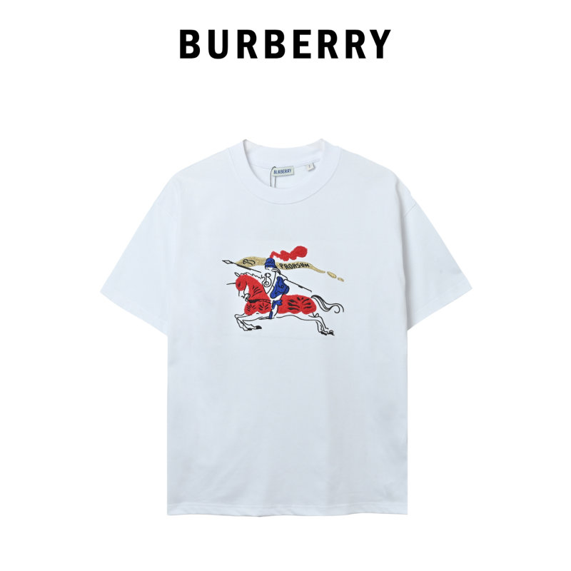 Burberry EKD Embroidered White T-Shirt view