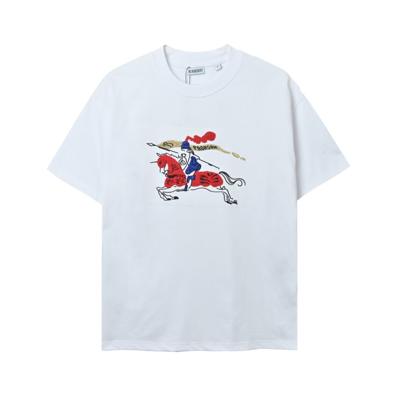 Burberry EKD Embroidered White T-Shirt view