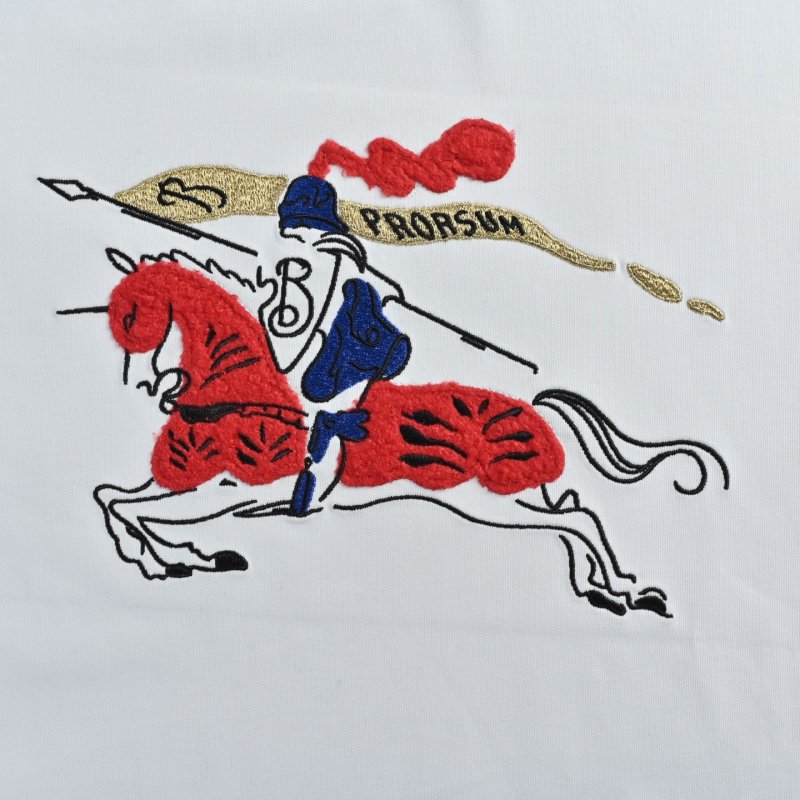 Burberry EKD Embroidered White T-Shirt view