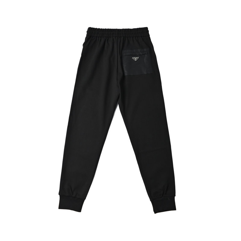 Prada Black Joggers with Metal Zip Detail view