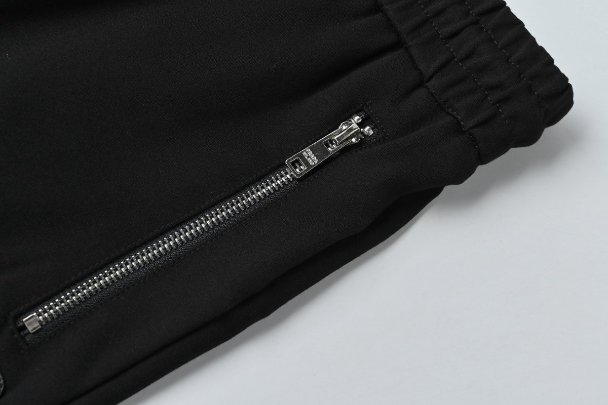 Prada Black Joggers with Metal Zip Detail view