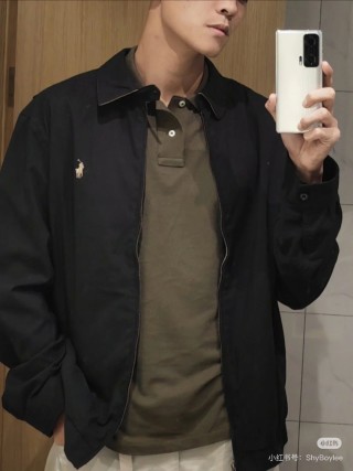 Ralph Lauren Black Harrington Jacket view 1