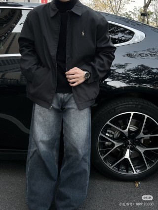 Ralph Lauren Black Harrington Jacket view 4