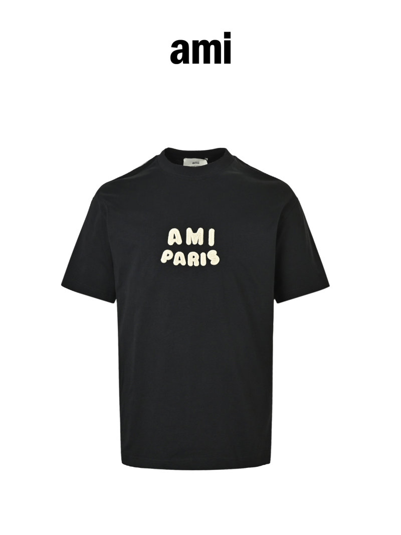 AMI Paris Black Logo T-Shirt view