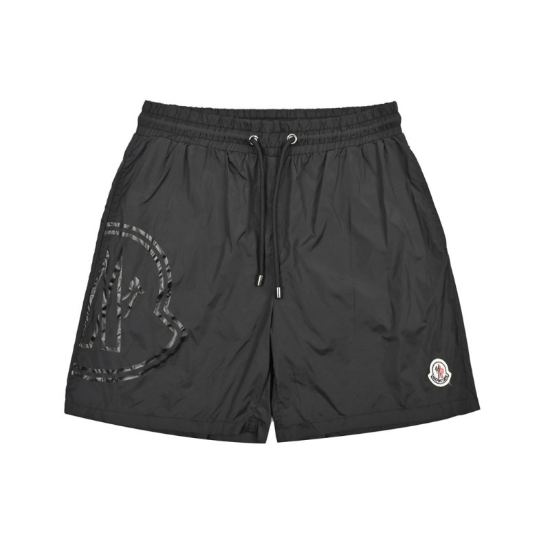 Black Nylon Shorts with Reflective Side Stripe view