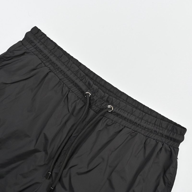 Black Nylon Shorts with Reflective Side Stripe view