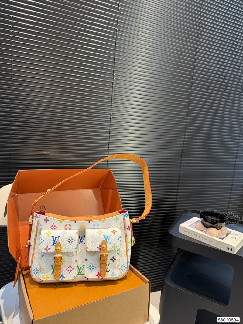 Louis Vuitton Monogram Multicolore Speedy Shoulder Bag - Cream view