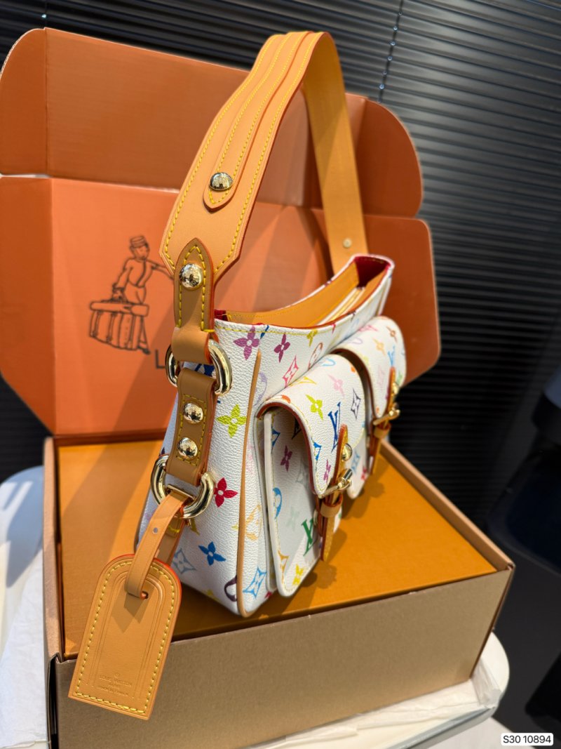 Louis Vuitton Monogram Multicolore Speedy Shoulder Bag - Cream view