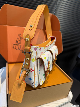 Louis Vuitton Monogram Multicolore Speedy Shoulder Bag - Cream view 4