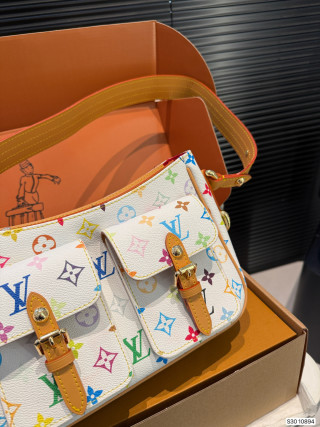 Louis Vuitton Monogram Multicolore Speedy Shoulder Bag - Cream view 5