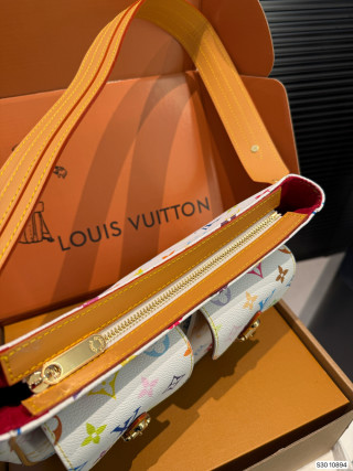 Louis Vuitton Monogram Multicolore Speedy Shoulder Bag - Cream view 8