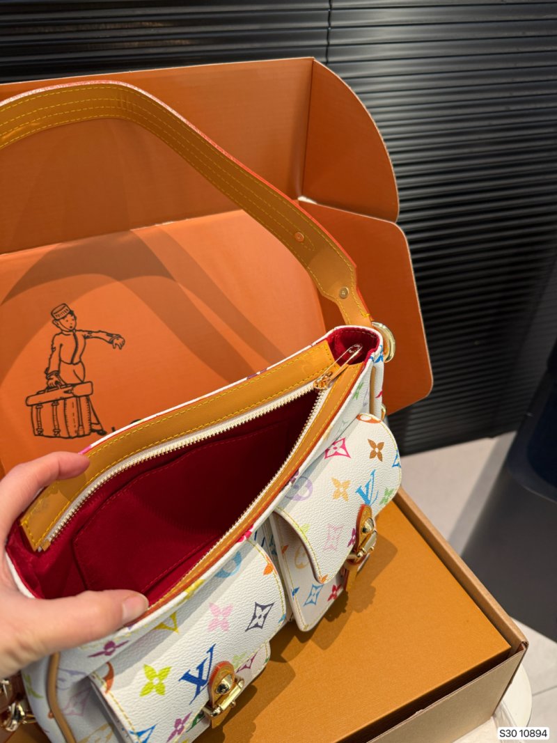 Louis Vuitton Monogram Multicolore Speedy Shoulder Bag - Cream view