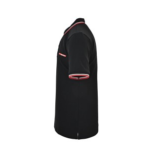 Prada Black Polo Shirt with Red & White Trim view 11