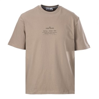 Stone Island Compass Logo Short Sleeve T-Shirt Beige view 5