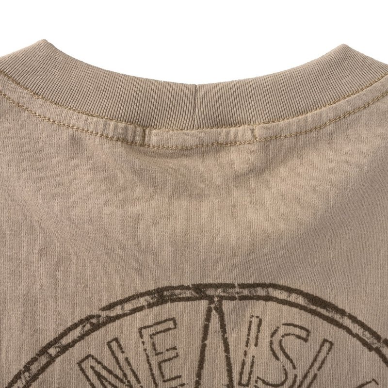 Stone Island Compass Logo Short Sleeve T-Shirt Beige view
