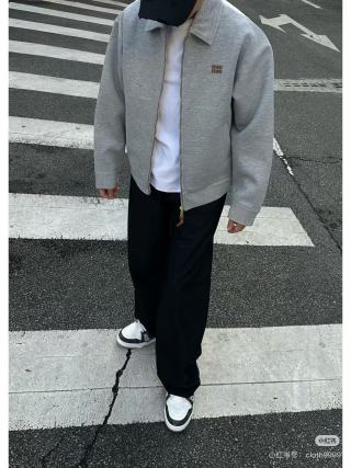 Grey Harrington Jacket with Plaid Lining view 2