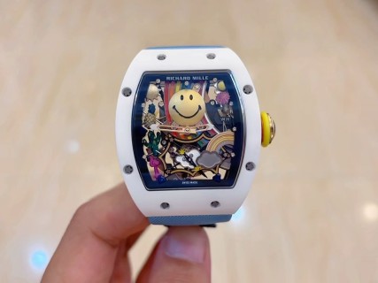 Richard Mille Smiley Face White Ceramic Automatic Watch