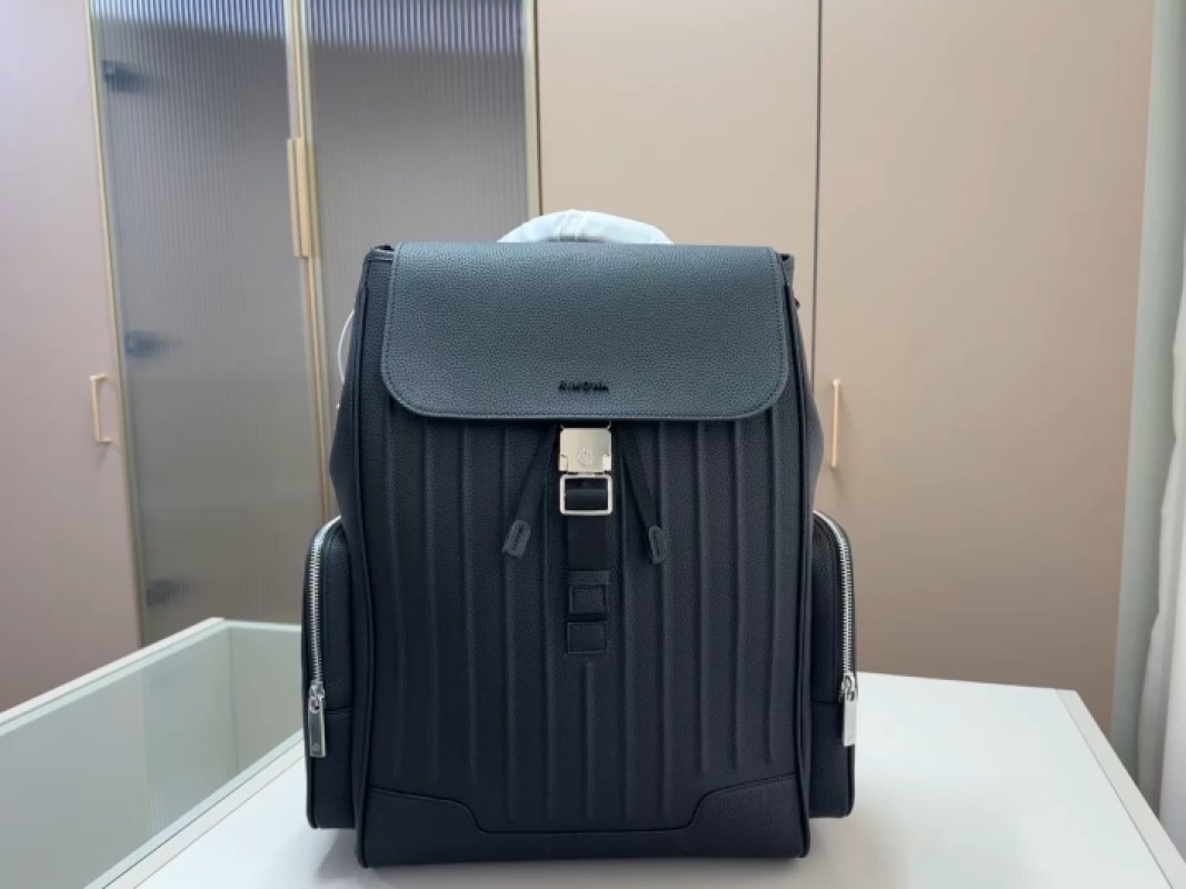 Baldinini Black Quilted Leather Backpack